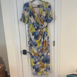 Floral Wrap Dress in floral print